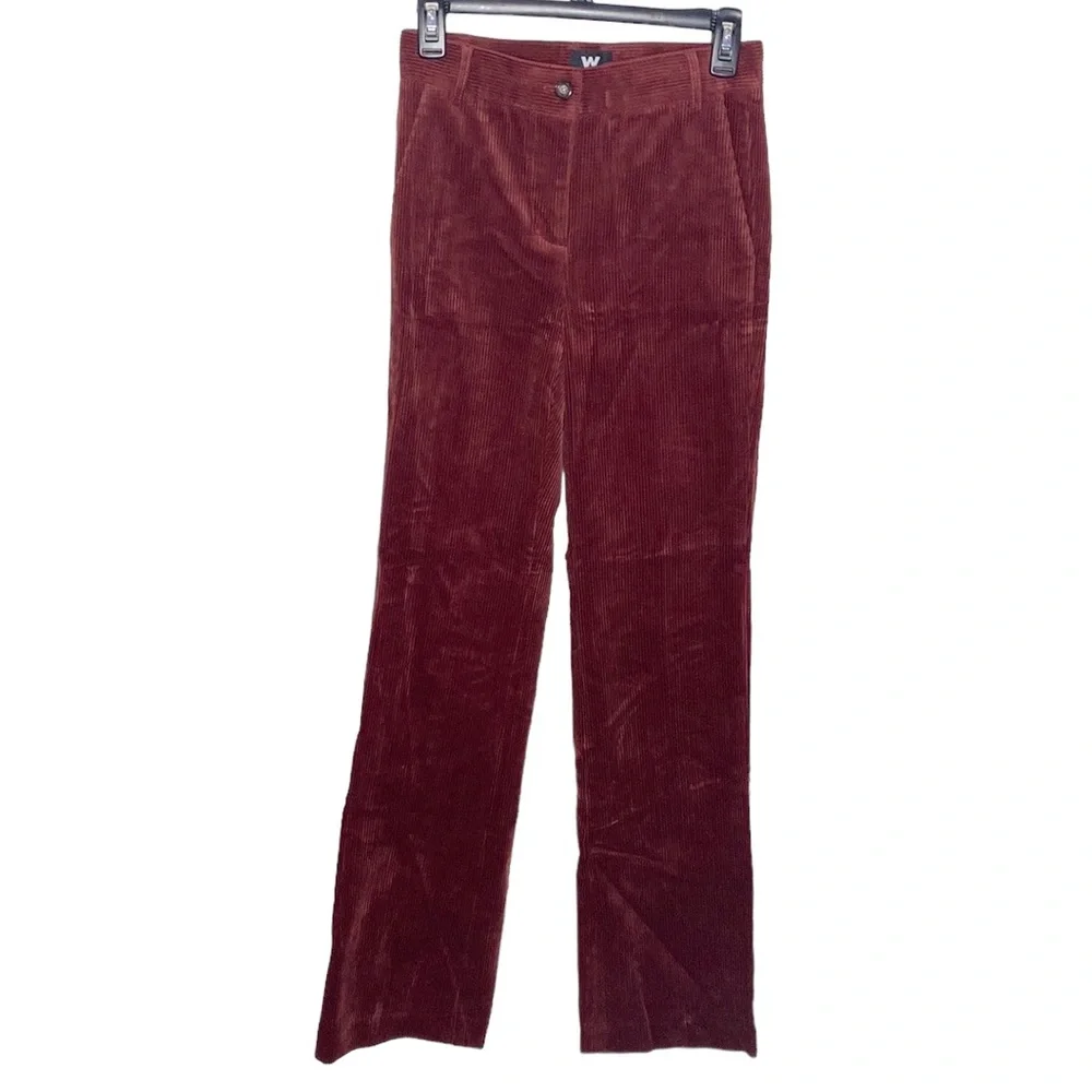 W by Worth burnt Sienna corduroy flare pants size X0 ( 00 )
